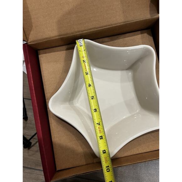 Longaberger Woven Traditions Pottery Large Star Serving Baking Dish 9.5" NEW - Picture 1 of 4